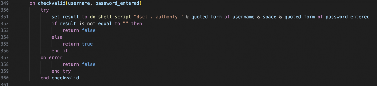 Функция checkvalid