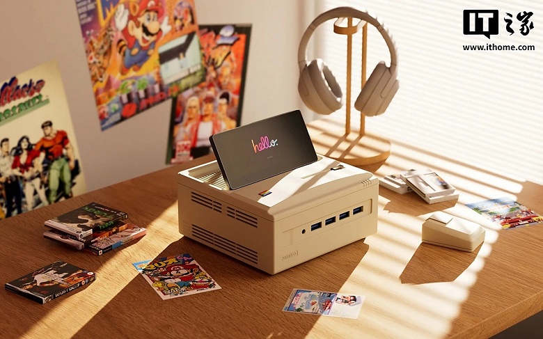 Необычный мини-ПК, похожий на Macintosh 1980-х годов и старые игровые консоли одновременно. Представлен Ayaneo Retro Mini PC AM01S 