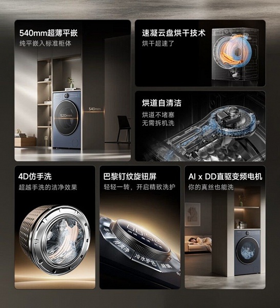 Первая стирально-сушильная машина производителя &mdash; и сразу же максимально функциональная и умная. Подробности о Dreame P5