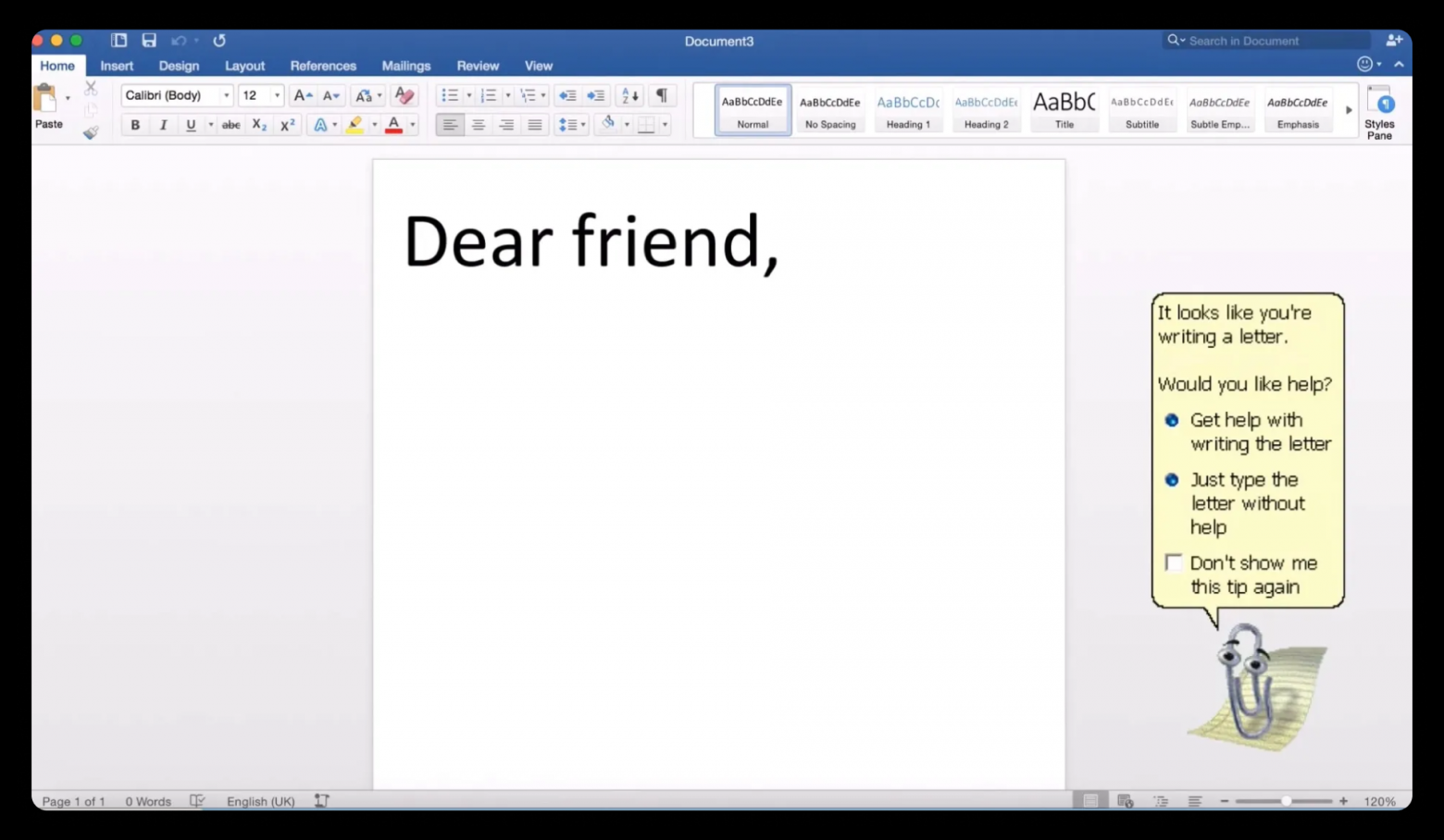 Скрепка Clippy должна была помогать пользователям Word