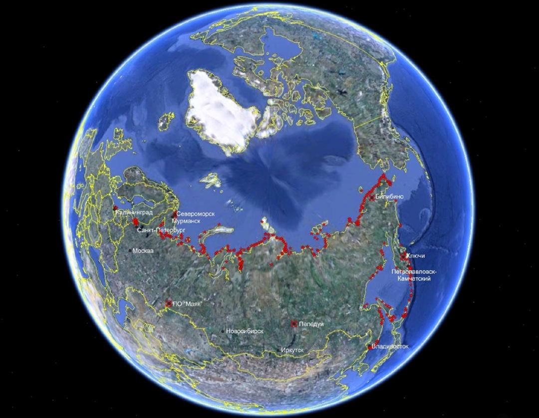 Расположение российских РИТЭГов в 1990-е годы — всего тогда было, по данным МАГАТЭ, 1007 штук. А потом их долго-долго убирали.