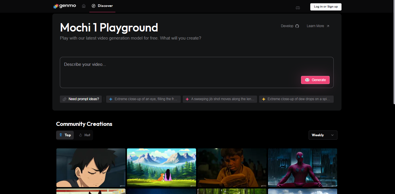 Интерфейс Genmo