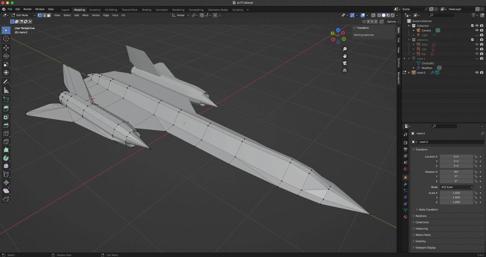 3D-моделирование из бумаги - 24 Second mesh iteration in Blender.