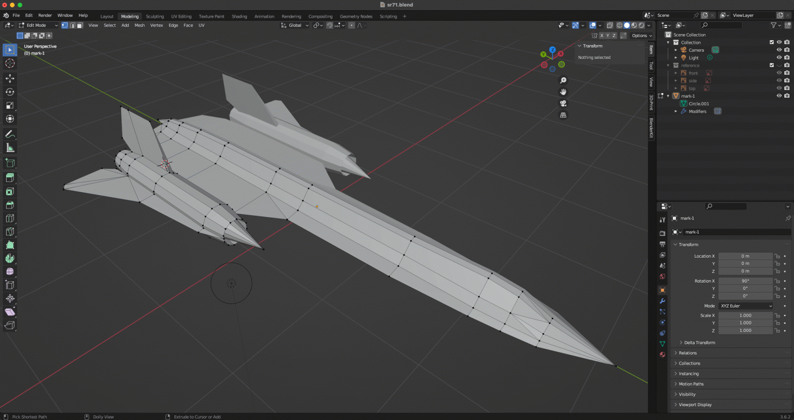 3D-моделирование из бумаги - 6 Initial mesh created with Blender