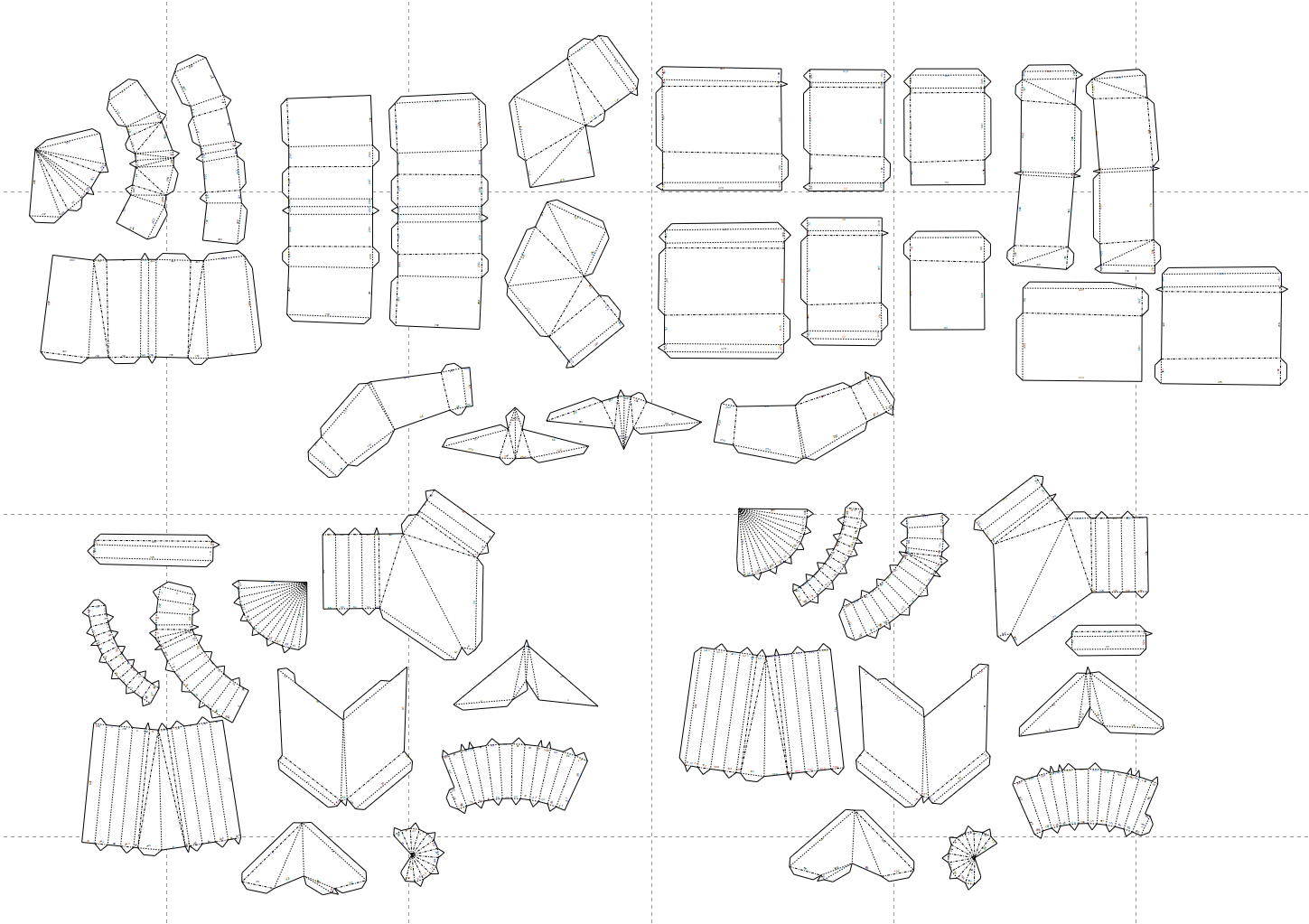 3D-моделирование из бумаги - 8 Finalized parts for the layout