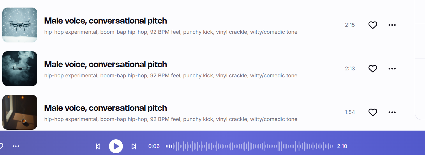 Скриншот AI Riffusion