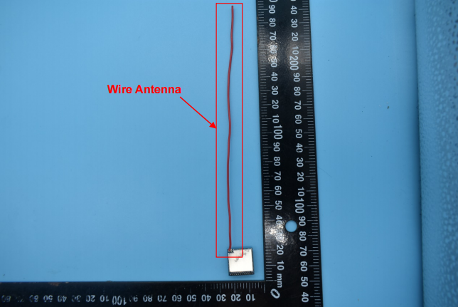 Модуль RF4463PRO, подключенный к проволочной антенне