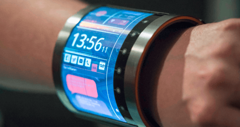 Гибкие смарт-часы, концепт.