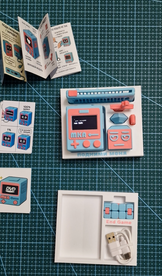 MKA — DIY-куб на ESP32-C3: одна кнопка, OLED-дисплей, динозаврик и немного глюков - 1 MKA — DIY-куб на ESP32-C3: одна кнопка, OLED-дисплей, динозаврик и немного глюков - 1