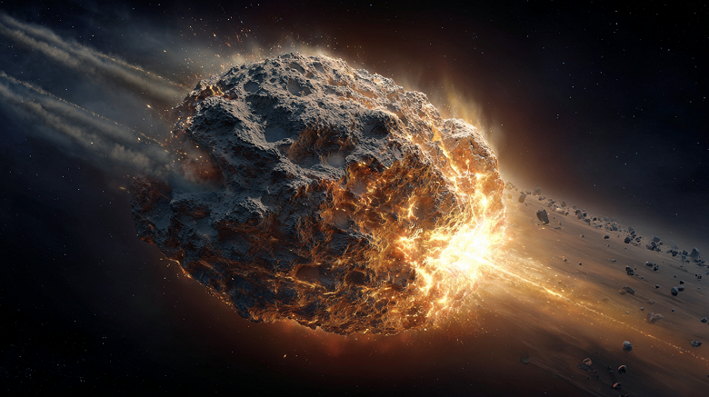 Ученые предложили вариант нанесения ядерного удара по угрожающему Луне астероиду