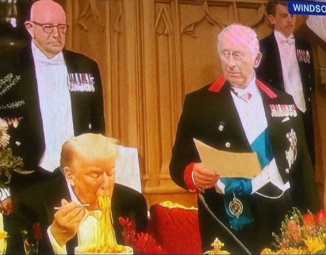 Когда не можешь удержаться от Mac & Cheese даже на приёме у английского короля