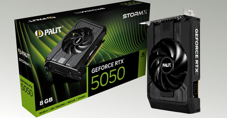 Самая слабая из RTX 50, зато очень компактная. Palit представила видеокарту GeForce RTX 5050 StormX в формате ITX