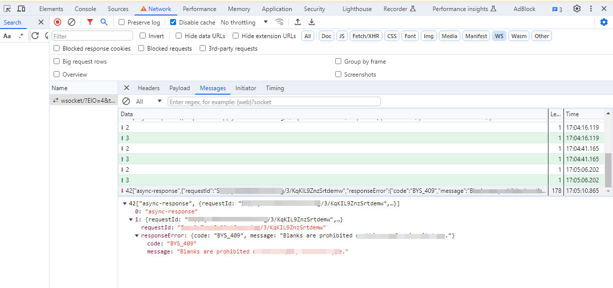 Асинхронный ответ по веб-сокетам