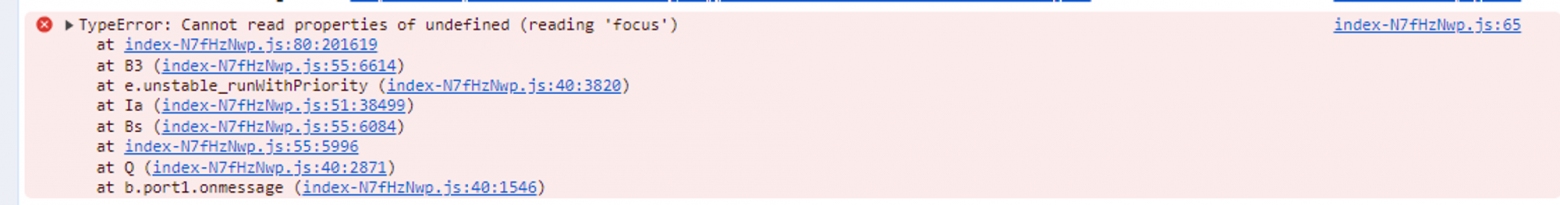 Ошибка TypeError в Консоли
