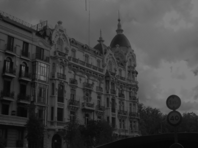 Без интерполяции становится понятно, что нам нужна только половина пикселей