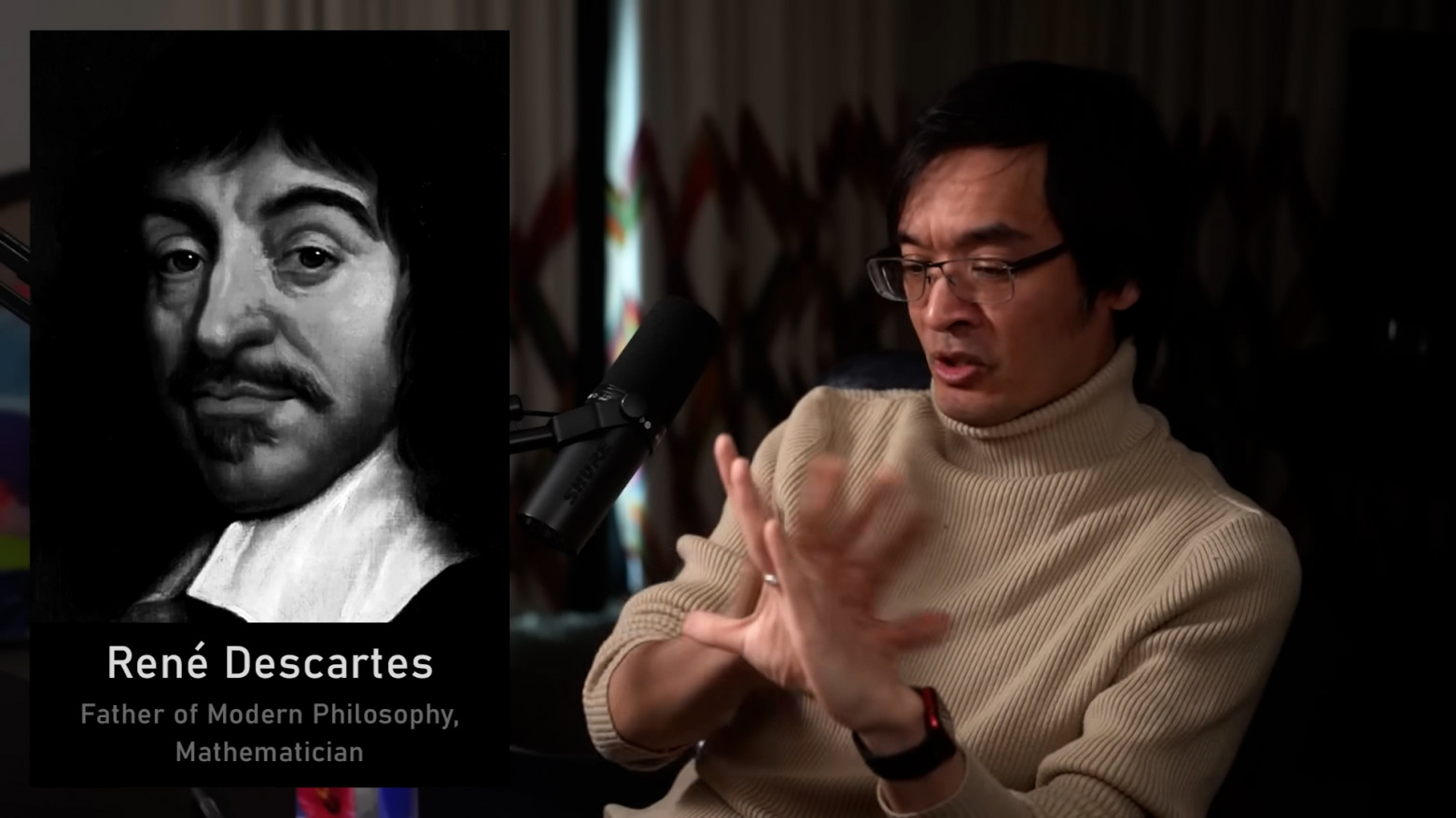 Теренс Тао показывает фокус с исчезновением руки, поясняя за связь с философии восприятия реальности с математикой