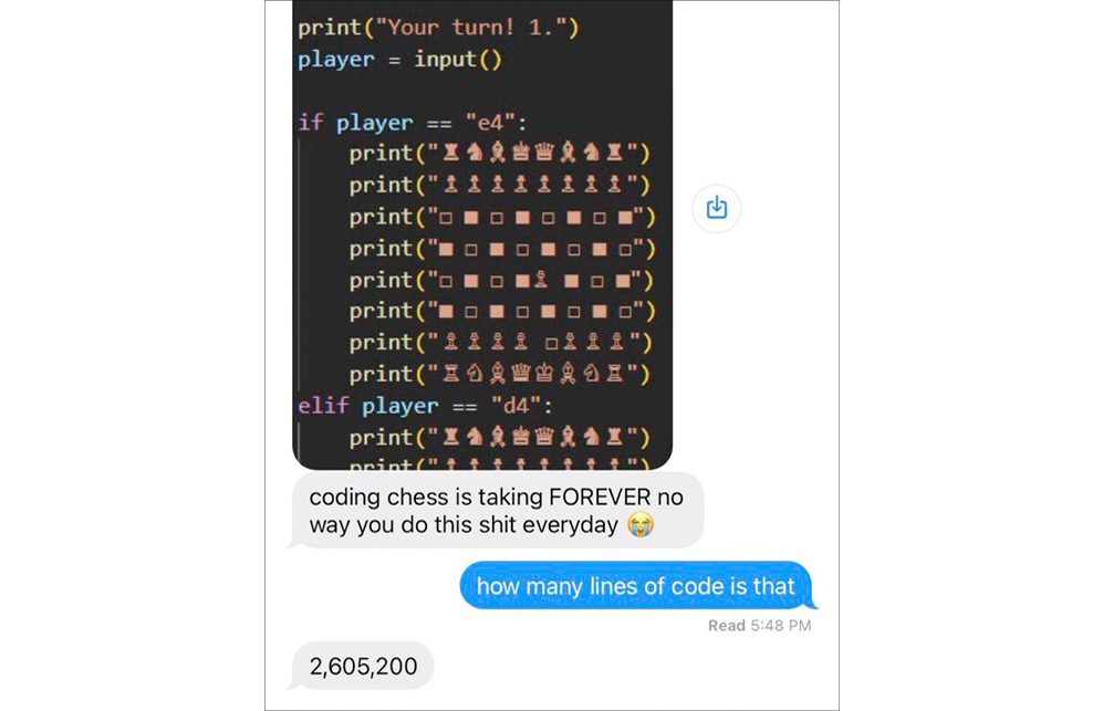 Вспоминается старый мем про разработку приложения для игры в шахматы