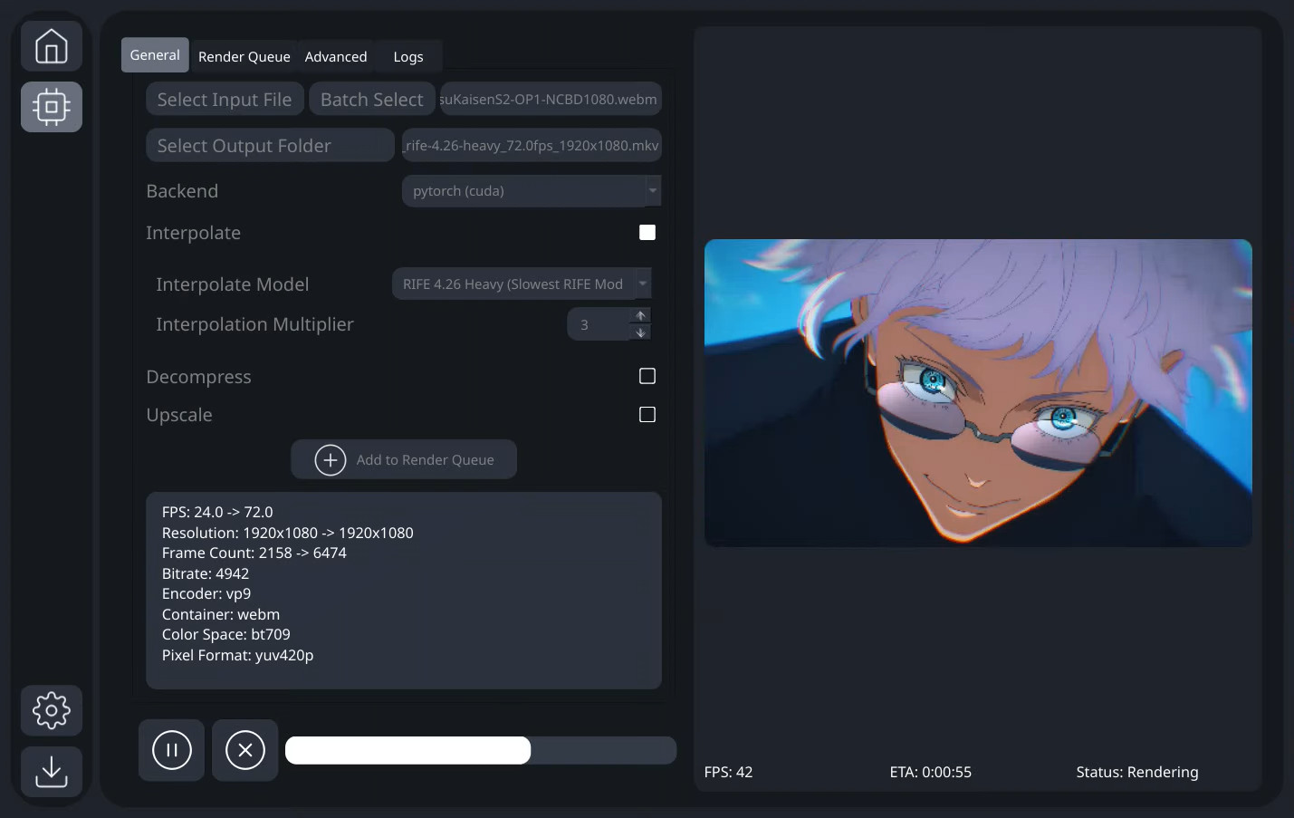 Интерфейс RVE