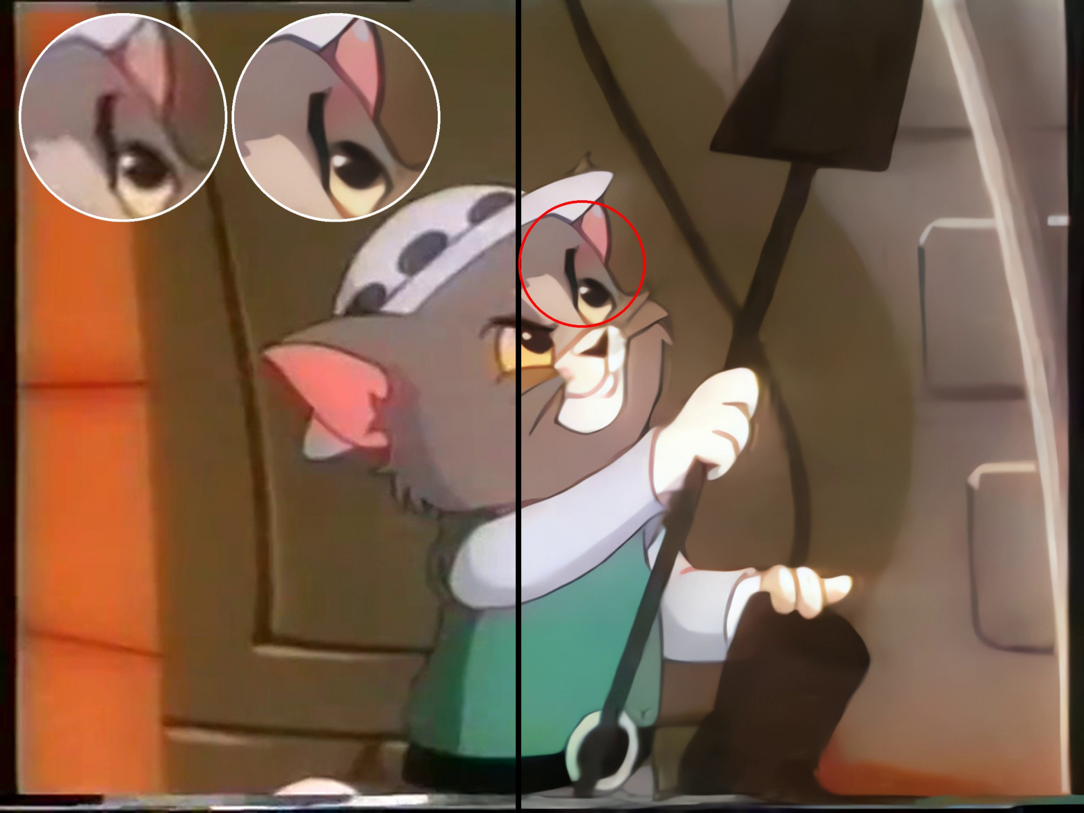 Три пути к 4K: выбираем свой инструмент для нейросетевой реставрации видео - 4 Апскейлер не убрал эффект ореола, а встроил его в картинку