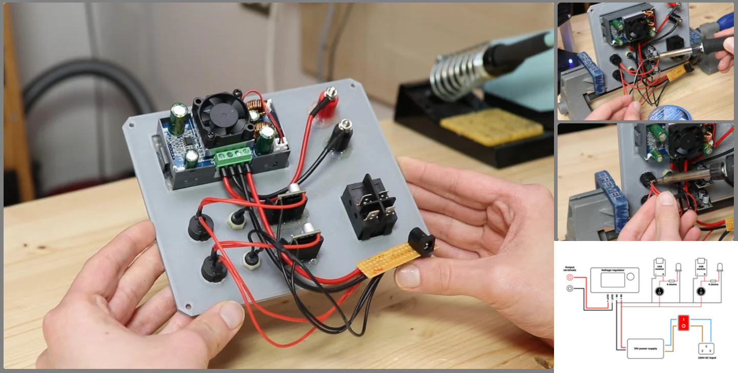 Лабораторный блок питания с плавной регулировкой, цифровым дисплеем и дополнительными выходами USB - 10