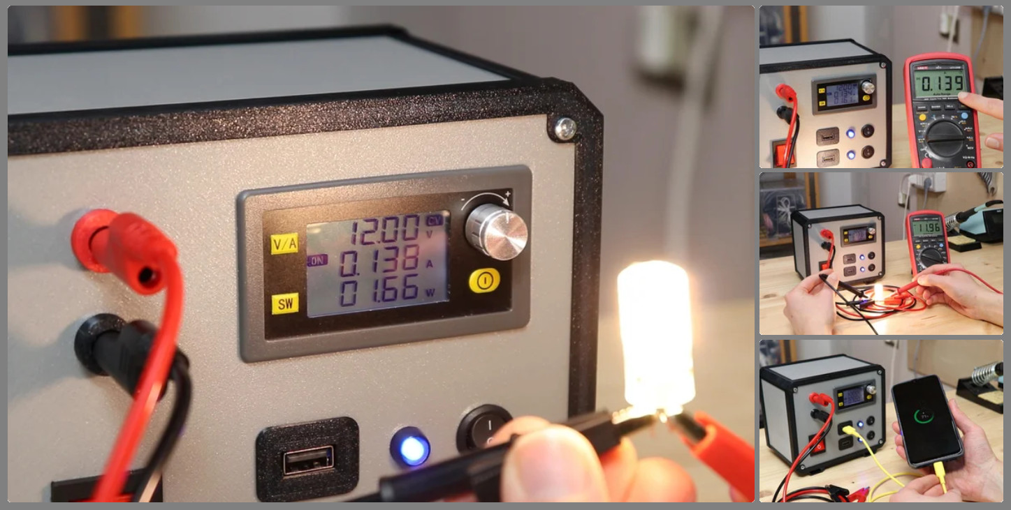 Лабораторный блок питания с плавной регулировкой, цифровым дисплеем и дополнительными выходами USB - 14