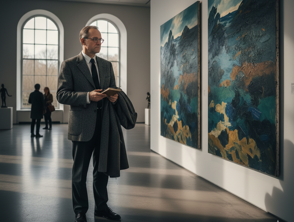 Иишный Вальтер Беньямин пытается понять, какая же из двух картин подлинная...