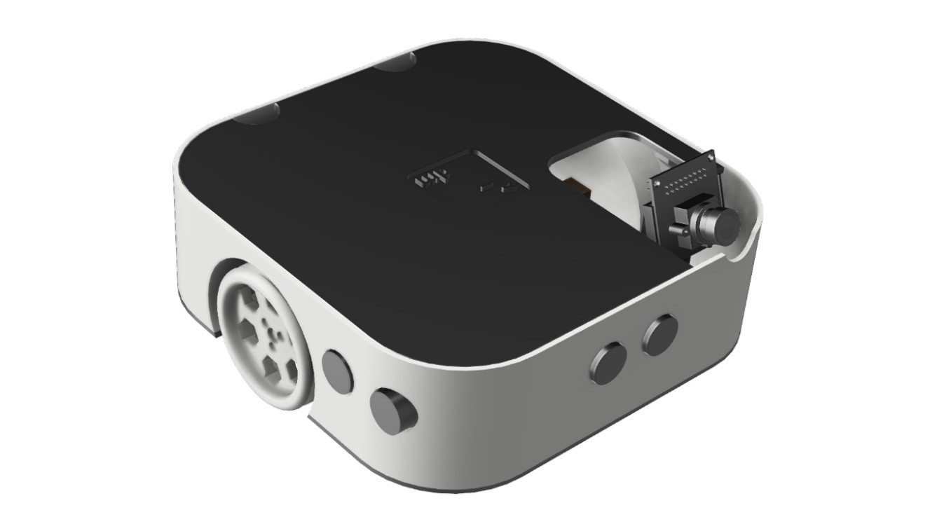 Рендер спроектированного робота в программе Autodesk Fusion.