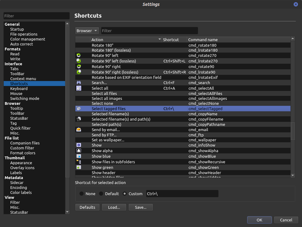 Та самая функция выделения отмеченного в режиме браузера миниатюр