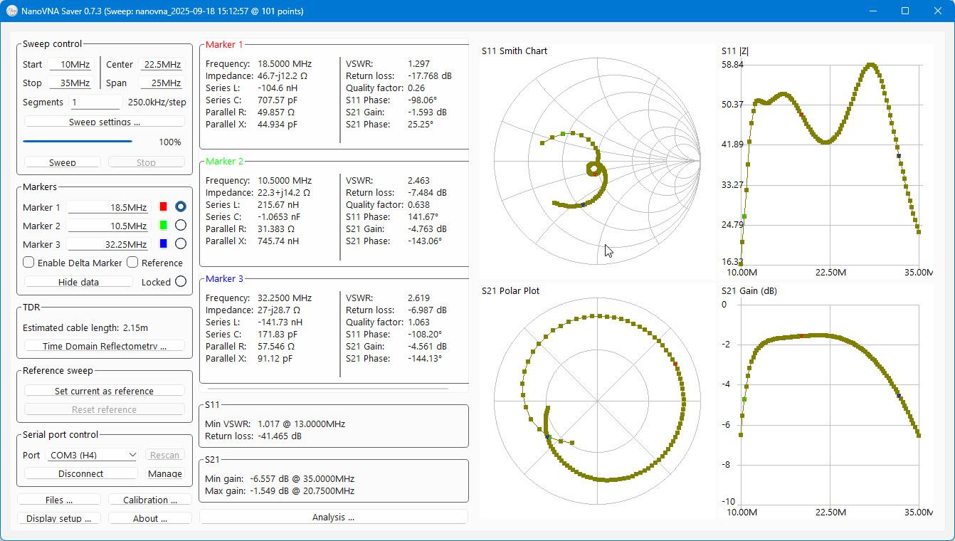 Рис. 27. Главное окно программы NanoVNA-Saver