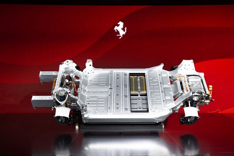 Ferrari представила платформу Elettrica с четырьмя моторами и мощностью более 1000 л.с. для первого электрического автомобиля - 1 Ferrari представила платформу Elettrica с четырьмя моторами и мощностью более 1000 л.с. для первого электрического автомобиля