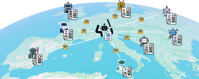 Федерация агентов: разнородные агенты публикуют версионированные векторы возможностей; оркестратор по MQTT связывает их с задачами и собирает результат по DAG.