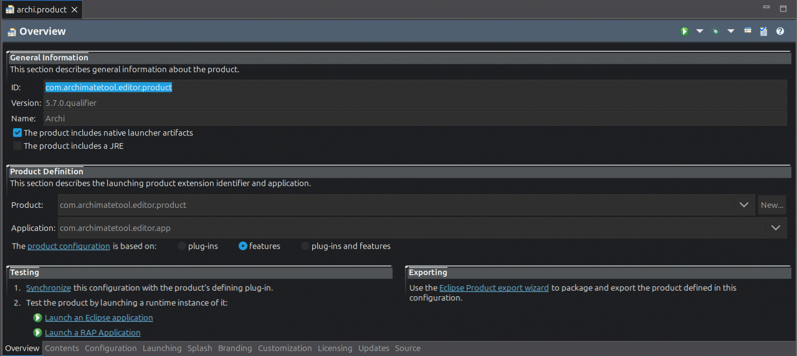 GUI режим для archi.product