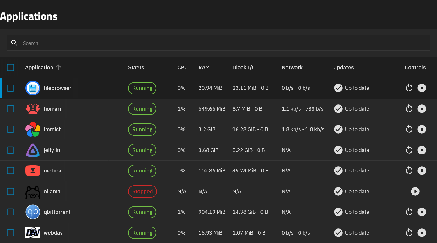Список установленных приложений