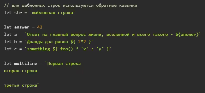 Пример структуры кода JavaScript