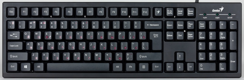 Современная клавиатура с большой Г-образной клавишей Enter