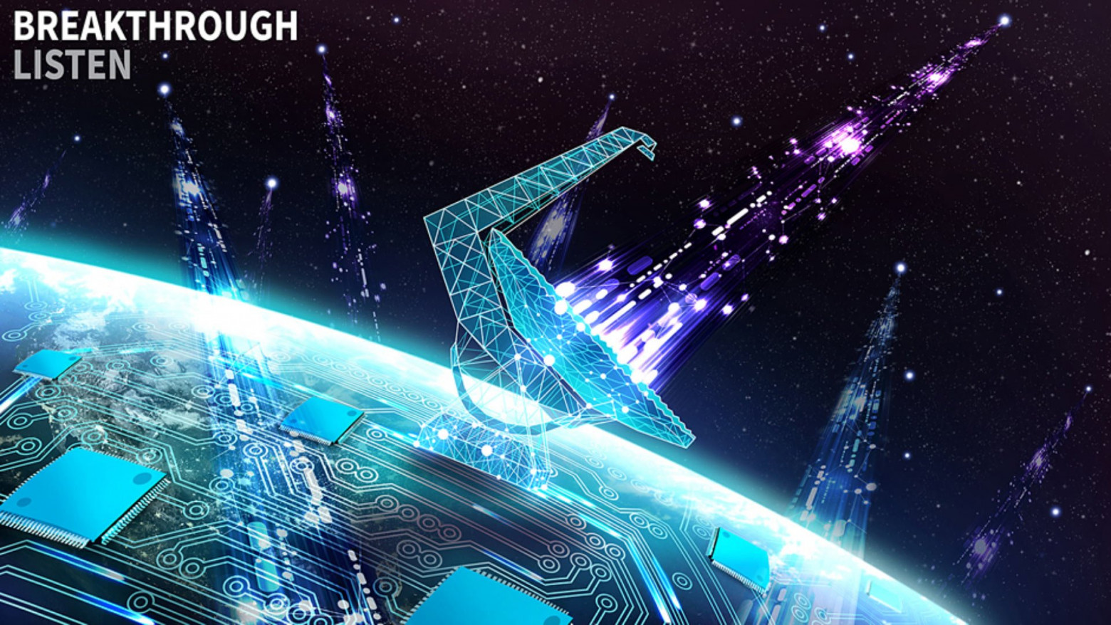 Иллюстрация проекта Breakthrough Listen, прислушивающегося к передачам из космоса.