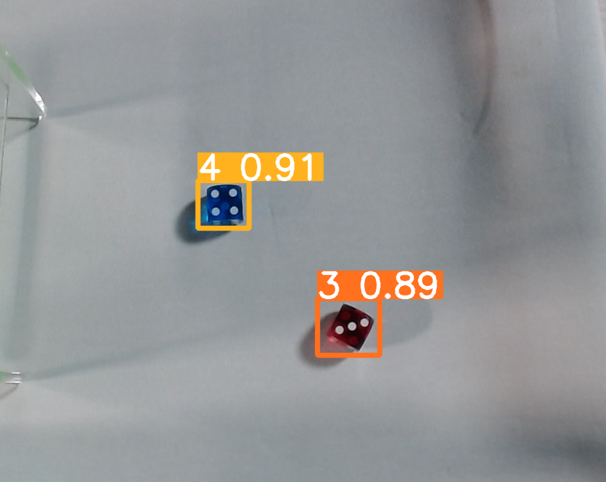 Рис. 5 - Распознанные профессиональные игральные кости (1)  