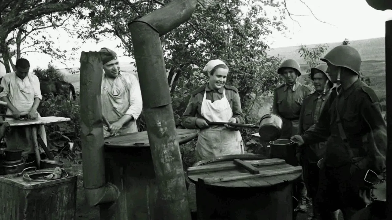 Советская полевая кухня времён войны