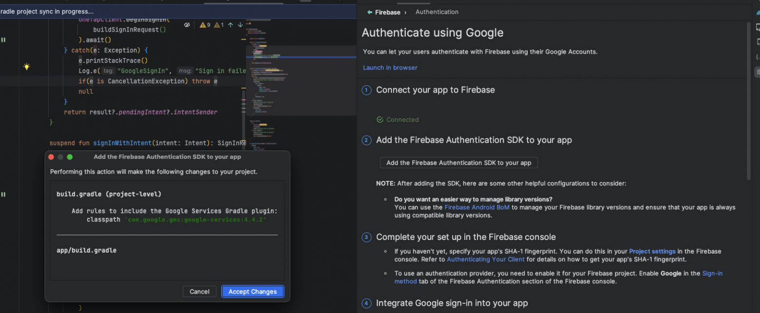 После создания проекта в Fierbase не забывайте добавить SDK
