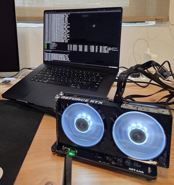 Теперь стало возможно подключить видеокарту GeForce RTX к современному MacBook Pro