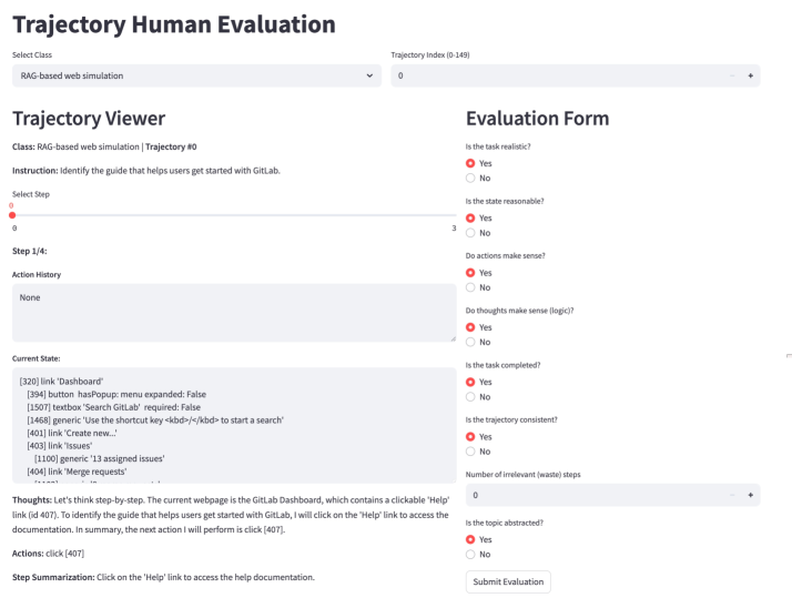 Фронтенд веб-интерфейс для оценки сценариев человеком.
