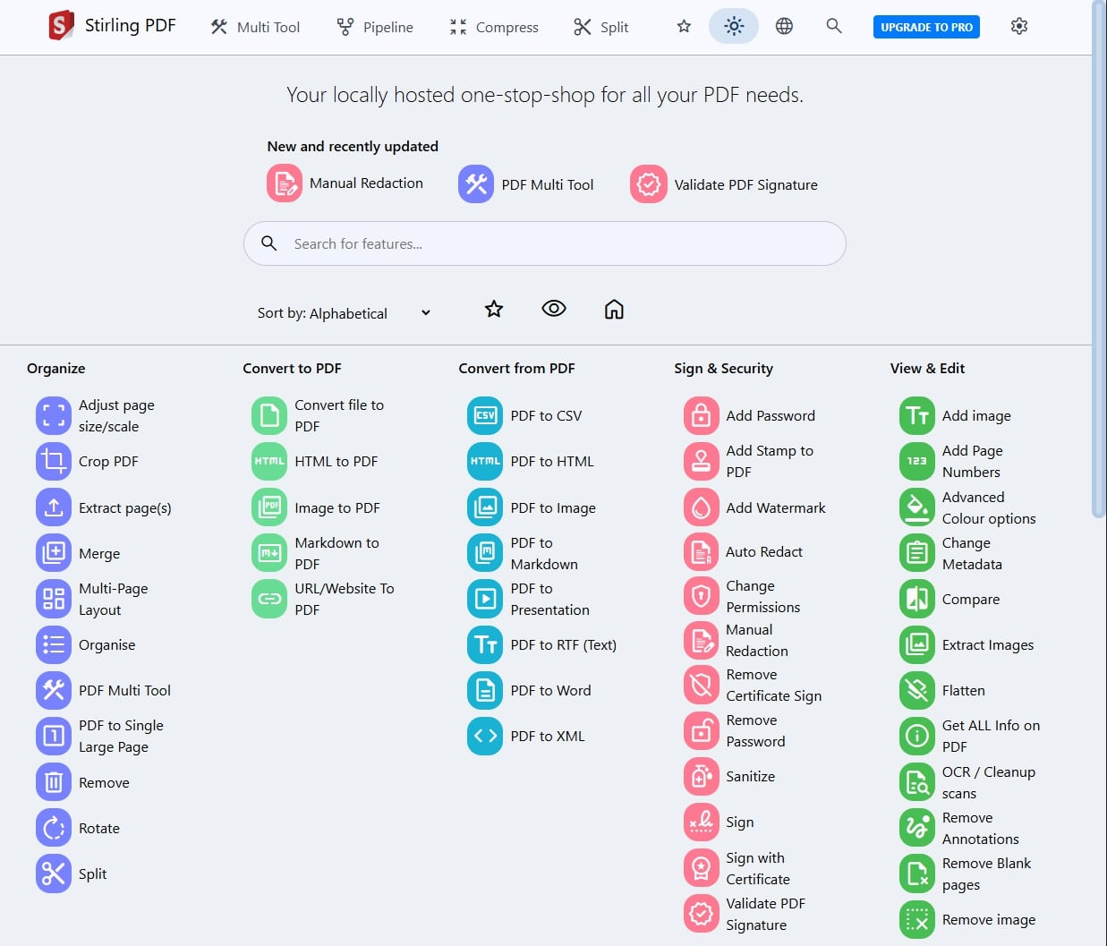 Пример работы StirlingPDF