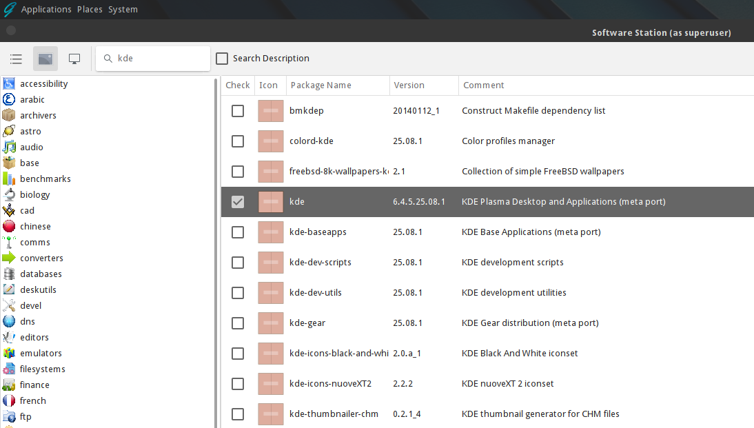 Software-station на GhostBSD