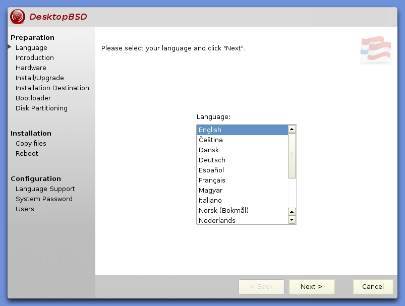 Установщик DesktopBSD