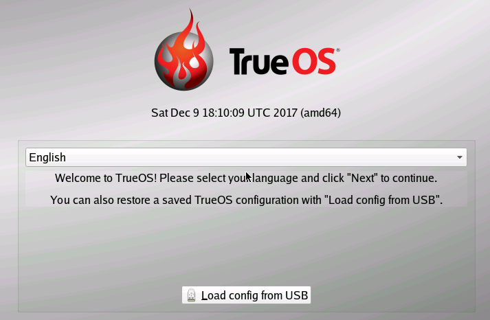 Установщик TrueOS