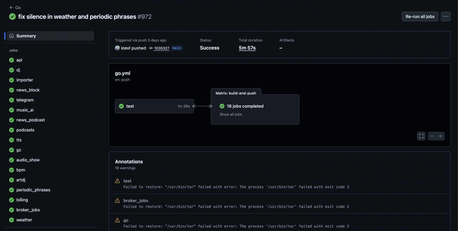Github Actions бесплатно собирают не только Core функционал, но еще и фронты и мобильные приложения