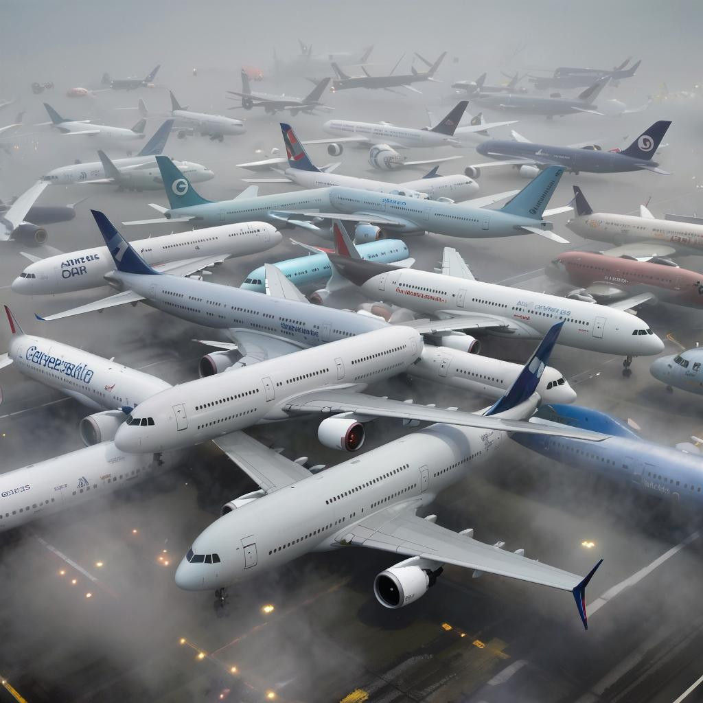 Плотный авиационный трафик (карикатура)