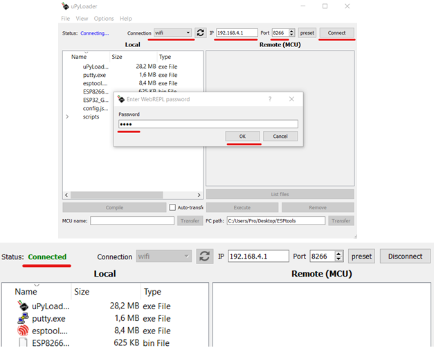 WebREPL и uPyLoader: Выбираем способ беспроводного управления ESP - 18