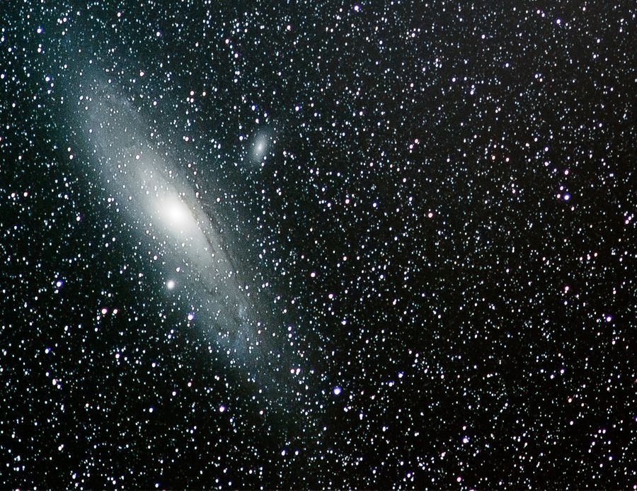 Андромеда, Sony A7II, Canon FD 200/2.8 at 3.5  , iOptron Skytracker,50x30s, iso 3200 + 4 flats, 10 darks, 4 bias, складывал в DeepSkyStacker, потом кривые в Фотошопе 