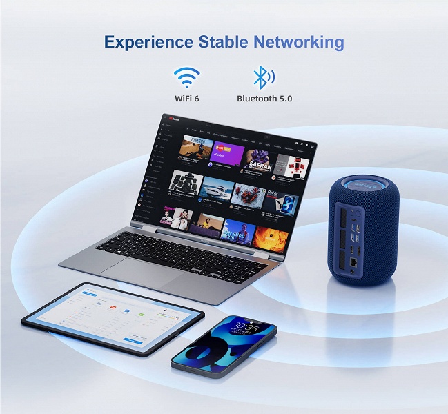 Выглядит, как колонка, звучит, как колонка, но это мини-ПК. Представлен необычный GTBox T1 - 2 Выглядит, как колонка, звучит, как колонка, но это мини-ПК. Представлен необычный GTBox T1